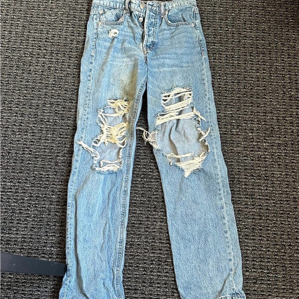 Aeropostale Light Blue Distressed Boyfriend Jeans